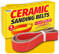 2x42 Inch Ceramic Sanding Belts (40/60/80/120 Grits) – High-Performance Sander Sharpening Belts for Knife Making, Metalworking, and Woodworking