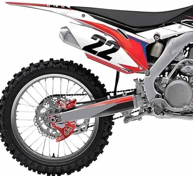 CNC Rear Brake Disc Guard and Rear Caliper Guard Accessories Compatible with CR 125 CR125R CR250 CR250R 2002-2008