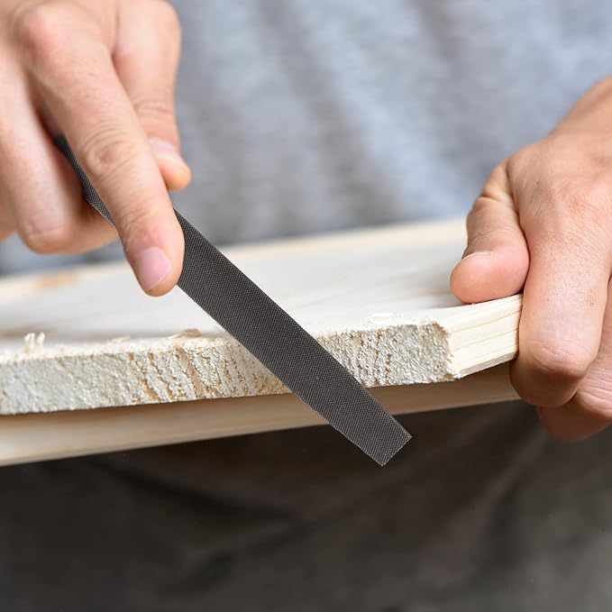6-inch Flat Medium Cut File, Double Cut Teeth, High Carbon Steel, Single Hand File Without Handle, Suitable for Shaping Metal, Wood, etc.