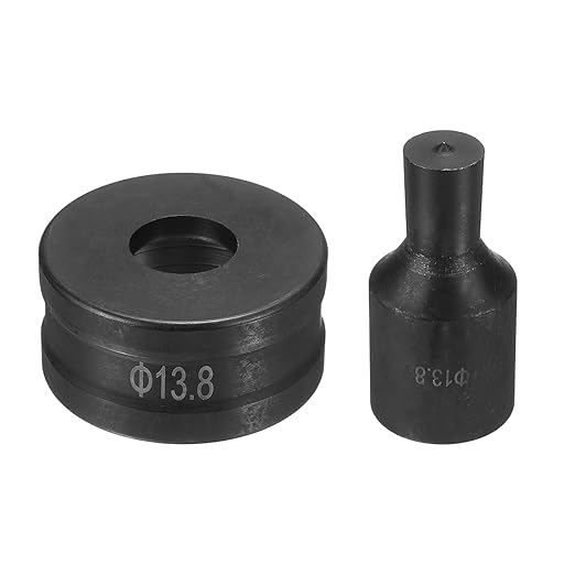 HARFINGTON Hydraulic Hole Punch Die Φ13.8mm Round Hole 40Cr Steel Electric Punching Kit for CH70 Electric Punching Machine, Black