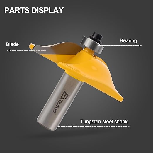 1PCS 1/2" Shank 2-1/2" Diameter Raised Panel Cabinet Door Making Router Bit Woodworking Tools Door & Window Router Bit