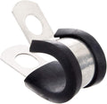 24pcs Wire Clamps 1/4 Inch, Stainless Steel 304 Cable Clamps Rubber Cushion, Pipe Clamp for wiring, lines, hoses and cables