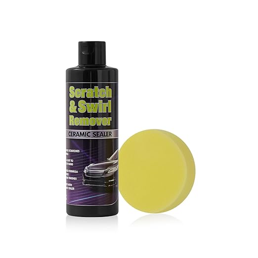 Upgraded Car Scratch Remover Kit, Scratch Remover for Vehicles ＆ Cars, Car Paint Scratch Repair, Polishing ＆ Rubbing Compound Paint Restorer with Applicator Pad, add Gloss ＆ Shine 8.4oz