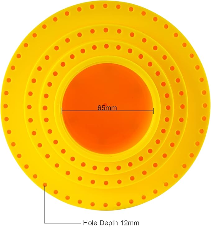 DZQ Rotating Bur Holder 116 Holes,Rotary Tool Holder 1/8" Diameter,Mandrel Drill Holder 360 Degree Rotating,for Drill Home and Garage Tool Accessories(Yellow)