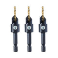 toolant 3pack#6 Silence Countersink Drill Bits Set for US Wood Screw, High-Speed Steel Counter Sink Drill Bit in One Step