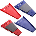 ALOANES 48-Slot Magnetic Wrench Organizer, Wrench Organizer Tray for Tool Box&Wall Mounted, Wrench Holder Fit SAE & Metric Wrench Storage, 4 Pack(Red&Blue)