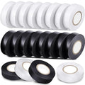 Treela 20 Rolls Electrical Tape 3/4 Inch Waterproof Vinyl Electrical Insulating Tape Flame Retardant Indoor Outdoor High Temperature Resistance Accessory for Wire and Cable(Black and White,66 ft)