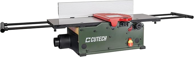 401100HI 10-Inch Spiral Cutterhead Benchtop Jointer with Cast Iron Tables, 20 TC Inserts, Extra Long 24" Aluminum Fence, Additional 7-3/8" Fence Brackets, and a 12-amp Motor