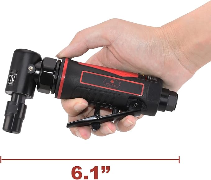 AEROPRO TOOLS 1/4-Inch Angle Pistol Grip Air Angle Die Grinder AP17315 with 1/4 collect, 20000 RPM