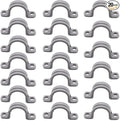 1/2 Inch PVC Pipe Strap, 2-Holes Conduit Pipe Clamps Plastic Pipe Supports (Grey,20 Pcs)