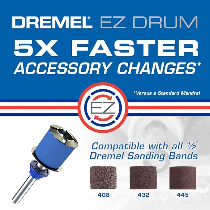 Dremel EZ686-01 EZ Lock Sanding and Grinding Rotary Tool Accessory Kit- Includes Sanding Discs/Bands and Grinding Stones- Perfect for Detail Sanding and Sharpening