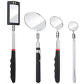 4 Pieces Telescoping Inspection Mirror Telescoping LED Lighted Flexible Inspection Mirror Tool for Checking Observing Vehicle Small Parts (Elegant Style)