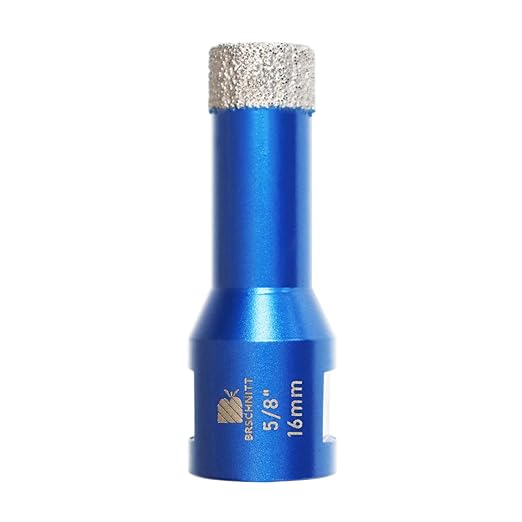 5/8 Inch Diamond Core Drill Bit for Porcelain Tile Ceramic Marble Granite Drilling,BRSCHNITT 1pc Vacuum Brazed Diamond Hole Saw with 5/8-11 Thread (16mm)