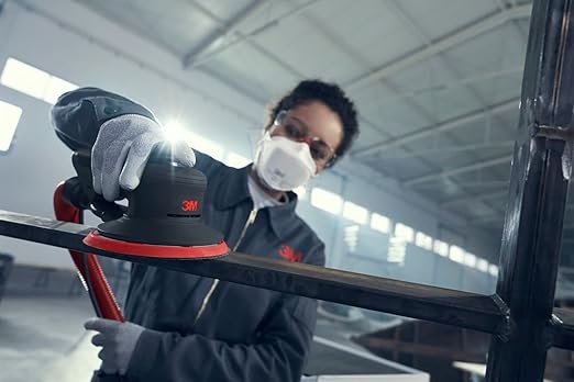 3M Random Orbital Sander, Xtract Pneumatic 88953, 6 in, with Central Vacuum Attachment, 3/32 in Orbit, Ergonomic and Lightweight ROS, .28 HP (209W) Motor