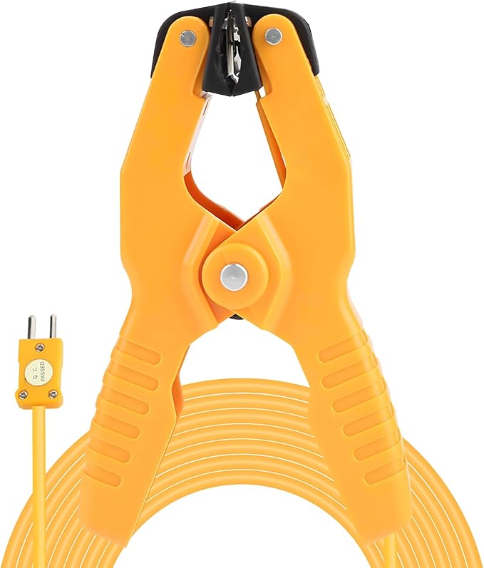 Qiilu Pipe Clamp Yellow Ht 05 K Type Thermocouple Sensor Temperature Pipe Clamp 1~3 8 40~200℃ (Qiilukisnrv2qa5)