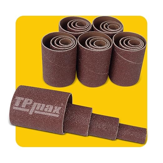 24-Pack Spindle Sanding Sleeves - 60 Grit - 2-Inch Length - Assorted Diameters of 1/2 in, 3/4 in, 1 in, and 1-1/2 inches
