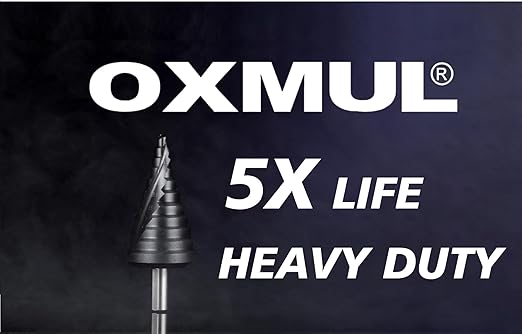 M35 Step Drill Bit for Metal, 1/4" to 1-3/8", Cobalt Bits, Heavy Duty for Stainless Steel, Metal, Aluminum, Copper, 6-Steps. 204
