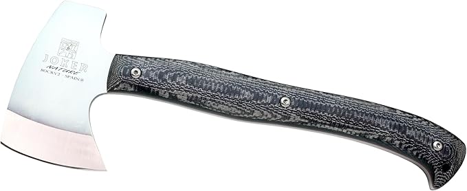 Joker Nature HM01 Hunting Axe – 80CrV2 Steel Blade (4.7 in), Micarta Canvas Handle – Tool for Fishing, Hunting, Camping & Hiking