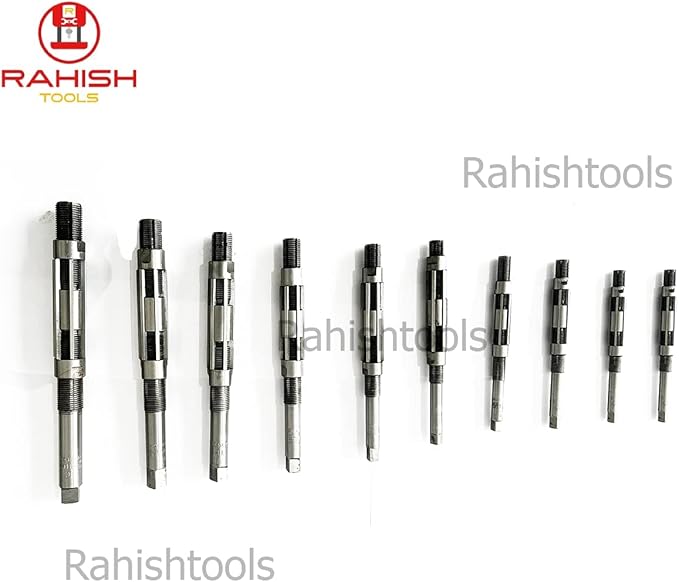 Adjustable Hand Reamer Tool H4 to H14 Sizes - 15/32" to 1-1/2” Reaming Tool for Precise Hole Finishing with 6 Carbon Steel Blades - Hand Tools Reamers for Metal & Wood - 11.90mm - 38.10mm
