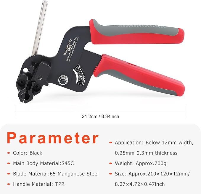 Knoweasy 600S Upgraded Stainless Steel Cable Tie Gun, Cable Tie Tool and Zip Tie Tool Ideal for Engineering, Automotive projects or Home Improvements