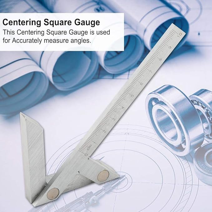 Yosoo Health Gear Pipe Center Finder, Center Finder Tool, Cylinder Center Finding Tool, 100 * 70mm Centering Finder, Framing for Accurately Measure Angles