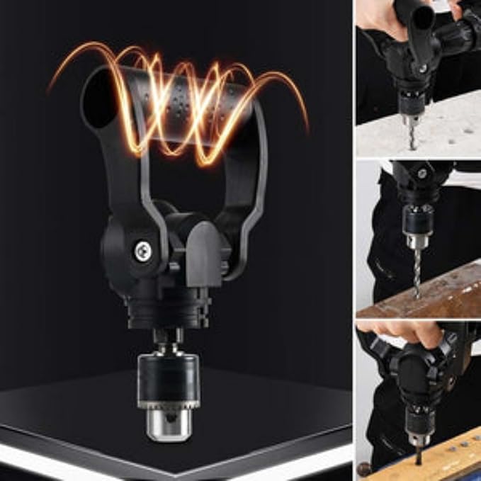 Right Angle Drill Attachment, 90 Degree Drill Chuck, Durable Right Angle Adapter for Tight Spaces