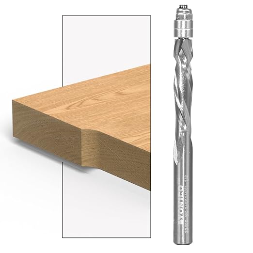 YONICO Router Bits Pattern Bit Solid Carbide Flush Trim Spiral 1/4-Inch Compression 1/4-Inch Shank 33400-SC