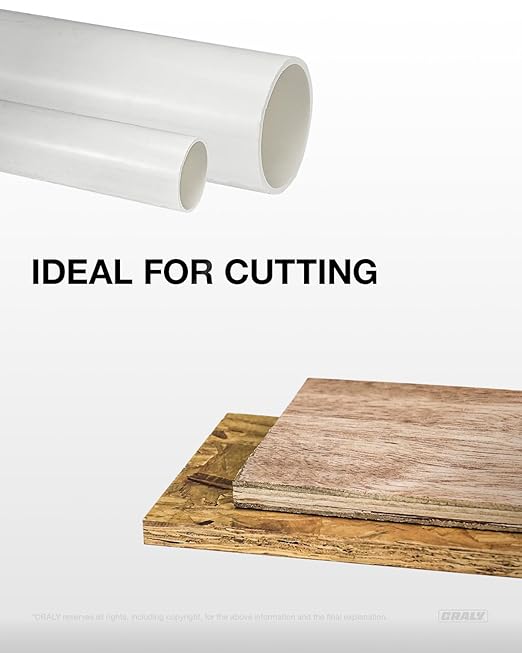 CRALY 6-1/2 Inch 140 Teeth Circular Saw Blade, 5/8 Inch Arbor, Thin Kerf, for Cutting Plywood, OSB, Plastic, Paneling & Vinyl Siding, 2-Pack(C06140WB-2)
