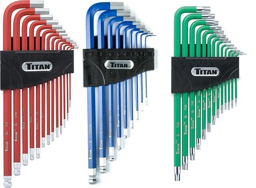 Titan 12763 35-Piece Star, Metric, and SAE Hex Key Set