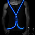LED Reflective Vest Rechargeable Running Light for Runners High Visibility Safety Vest for Running,Cycling or Walking