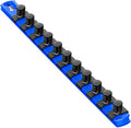 Ernst Manufacturing 13-Inch Magnetic Socket Organizer with 11 1/2-Inch Twist Lock Clips, Blue (8419M-Blue-1/2)