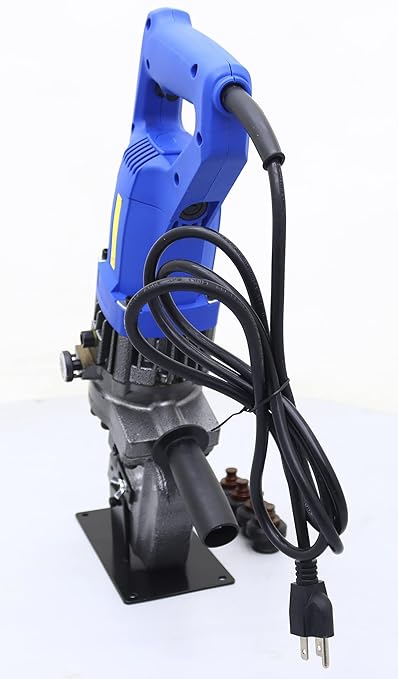110V Electric Hydraulic Hole Punch Machine with 5 Dies (1/4" to 4/5") for Metal Plates, Angle Iron, Copper, Aluminum & Steel