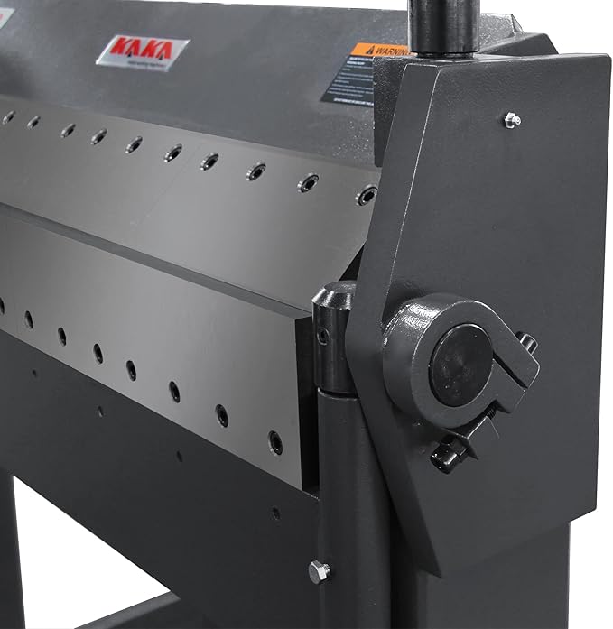 KAKA INDUSTRIAL Pan and Box Brake, 40-inch Sheet Metal Brake Machine with Fingers, 14-Gauge Mild Steel Capacity Box and Pan Brake with Foot Clamp, 0-135° Folding Angle PBB-4014A