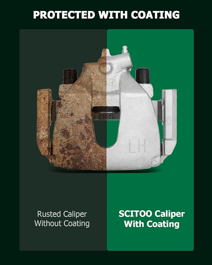 SCITOO Front Left+Right Brake Calipers With Bracket 18B4948 18B4949 Compatible For Ford For Focus 2004-2007