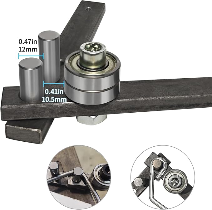 Manual Rod Bender Mini Tubing Bender Hand Rebar Bender Desktop Workbench Bending Tool for Bending of 1/4" Pipe
