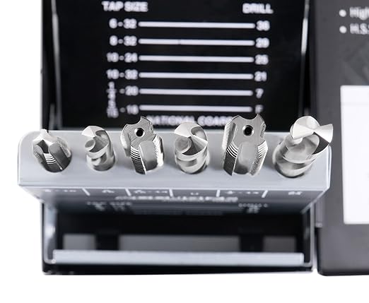 Accusize Industrial Tools U.N.C. 18 Pc H.S.S. Tap and Drill Set, 5 Sets, 0001-0040x5