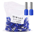 Fidioto AWG14 Wire Ferrules Terminals, 250pcs AWG14 Terminal Connector Wire Insulated Cord Pin Ends Terminals for Electric, Industrial, Chemical Industry, Power Control System, etc.