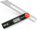 HARDELL Digital Angle Finder, 8 inch 230mm T-Bevel Protractor Ruler, Horizontal Vertical Bubble levels with Large LED Screen, 0-338 Degree Angle Measuring Tool, Suitable for Carpenters, Woodworkers