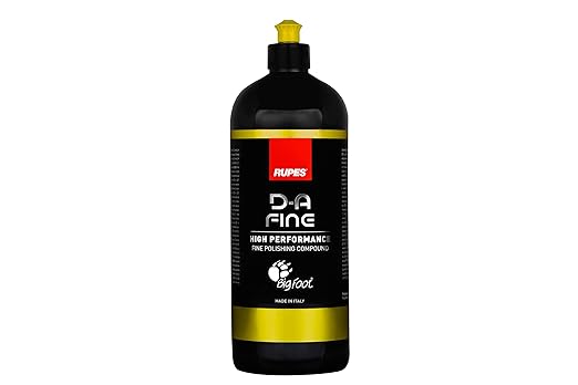 RUPES Fine Compound for Polish & Swirl Remover, Dual Action Buffing Compound Liquid, for Car Detailing & Removing Scratches, High Performance Cleaning Supplies (1000ml/33.8oz, Single Bottle)