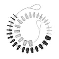 Nut & Bolt Thread Checker (Inch & Metric) - 36 Male/Female Gauges - 19 Inch & 17 Metric Nut and Bolt Thread Size Checker Identifier Gauges