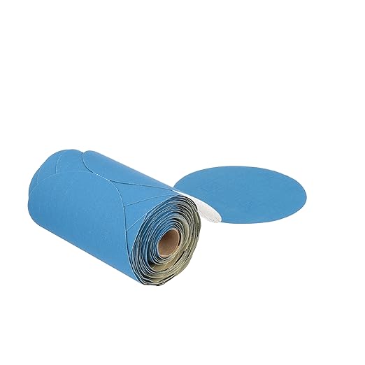 3M Stikit Blue Abrasive Disc Roll, 36206, No Hole, 6 in, 180+ Grade, Pack of 100, Automotive Sanding Discs for Coating Removal, Body Repair, Auto Sanding, Primer Sanding