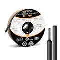 3:1 Heat Shrink Tubing with Adhesive Lining - UL & RoHS Certified, 1/4 Inch, 50 Feet Roll, Eco-Friendly, Flame Retardant, Industrial Grade for Cable Wire Protection - Black