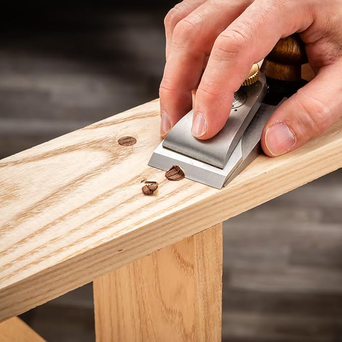 Rockler Bench Dog Small Chisel Plane - Durable Flush Plane w/Hardened Blade & Open Front - Precise Woodworking Tools for Trimming & Shaving - Perfect Craft Tools Kit w/Case