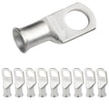 SELTERM 10pcs 1 AWG-1/2 Stud Tinned Copper Wire Lugs, Heavy Duty Battery Cable Ends,1 Gauge Ring Terminals, UL Battery Lugs Marine Grade Copper Eyelets Electrical Battery Terminal Connectors
