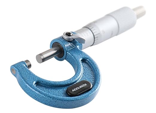 Accusize Industrial Tools 0-1'' by 0.0001'' Ultra-Precision Outside Micrometer, Eg00-0001