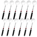 12 Pcs Telescoping Inspection Mirror Retractable Mechanical Mirrors Long Handle Under Vehicle Telescoping Mirrors Extendable 360 Rotation Detection Mirror for Mechanics Contractors Technicians