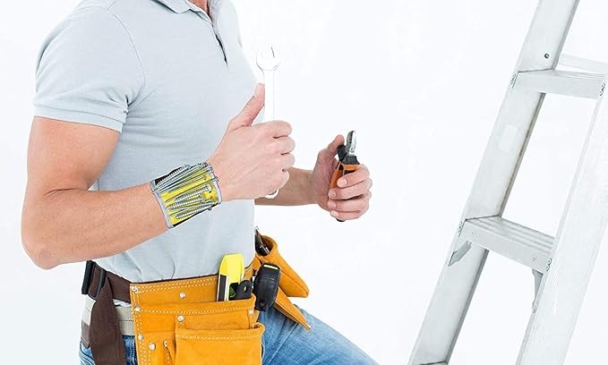 Magnelex Magnetic Wristband - Christmas Gift for Men, Handyman Gadgets - Perfect for Holding Screws, Nails, Drill Bits - Premium Ballistic Nylon with Powerful Magnets - Stocking Stuffer for Men