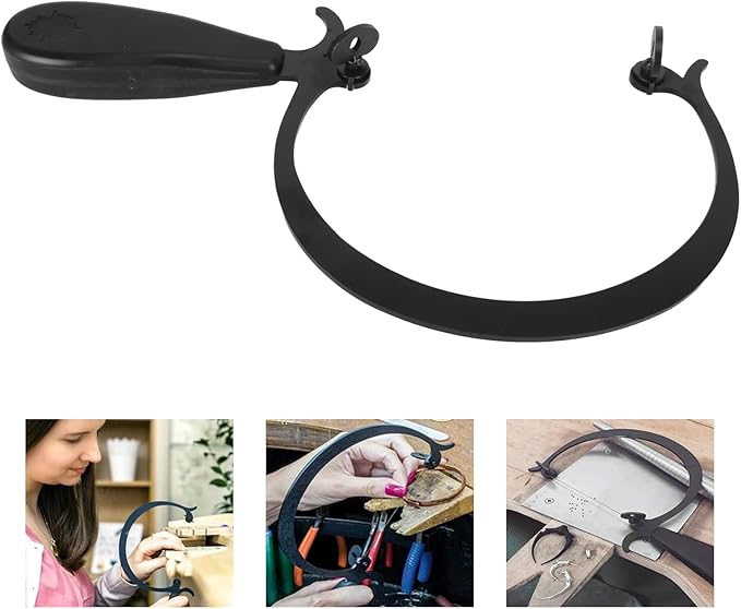Jewelers Saw Frame, Alloy Curved Coping Saw Frame with Black Handle Handicraft Tools for Decoration, Hobby, Craft Processing, Jewelry Stores
