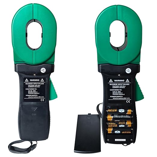 VA100 Professional Digital Clamp Ground Resistance Tester – No Disconnect Earth Testing for Power Systems, Telecom, Gas Stations & Industrial Use 0.01-1000Ω