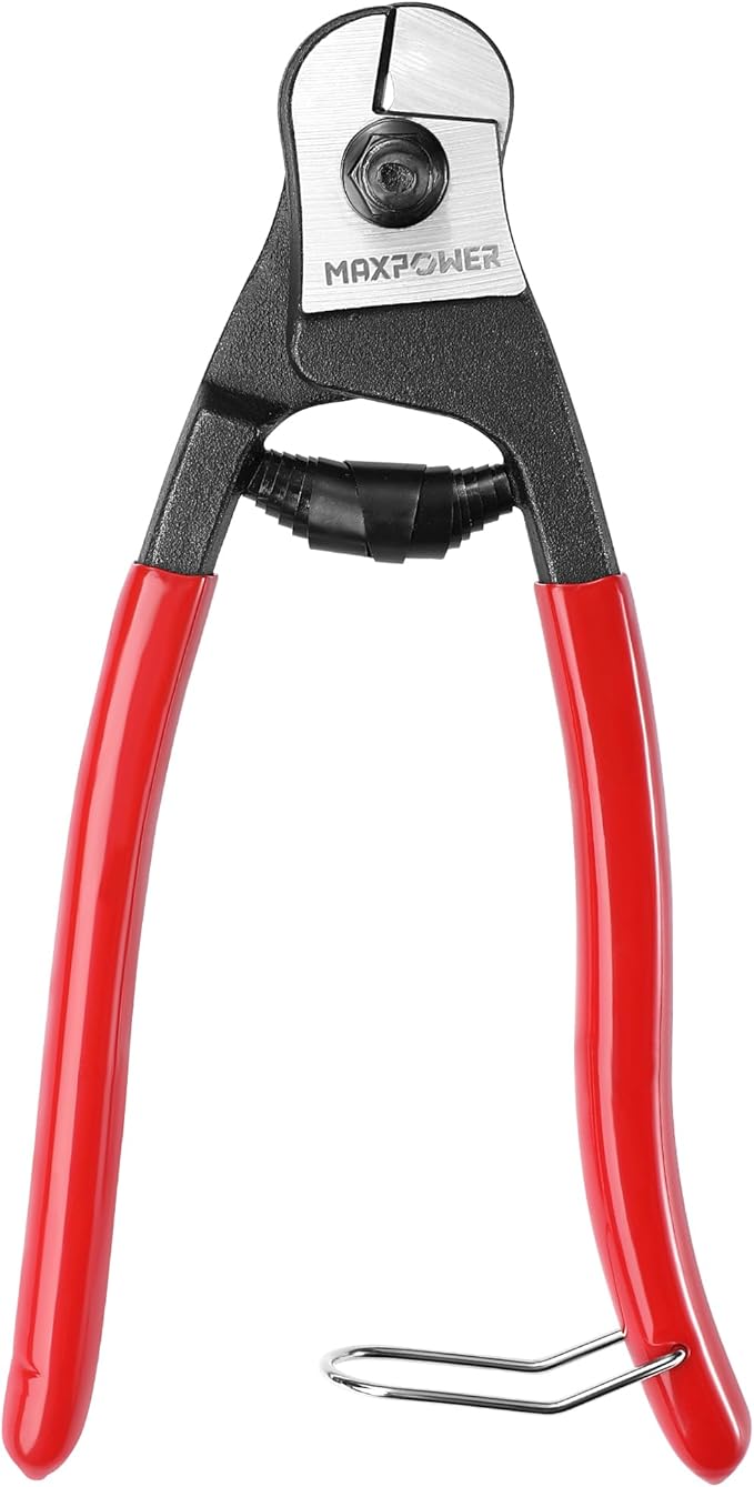 MAXPOWER Wire Cutter, 8-Inch Wire Rope Cutters for Steel Wire, Wire Seals, Aircraft Bicycle Cable, Cable Cutter Cuts Up to ¹³/₆₄"(5mm)